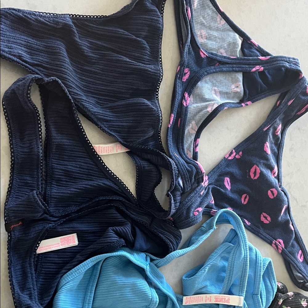 Pink women’s thong bundle 9 pairs extra large